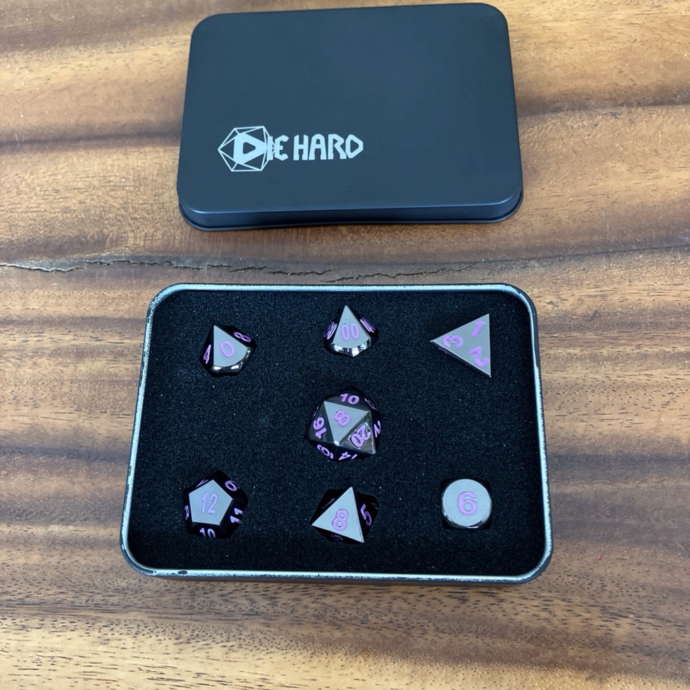Dice Set - Black and Purple